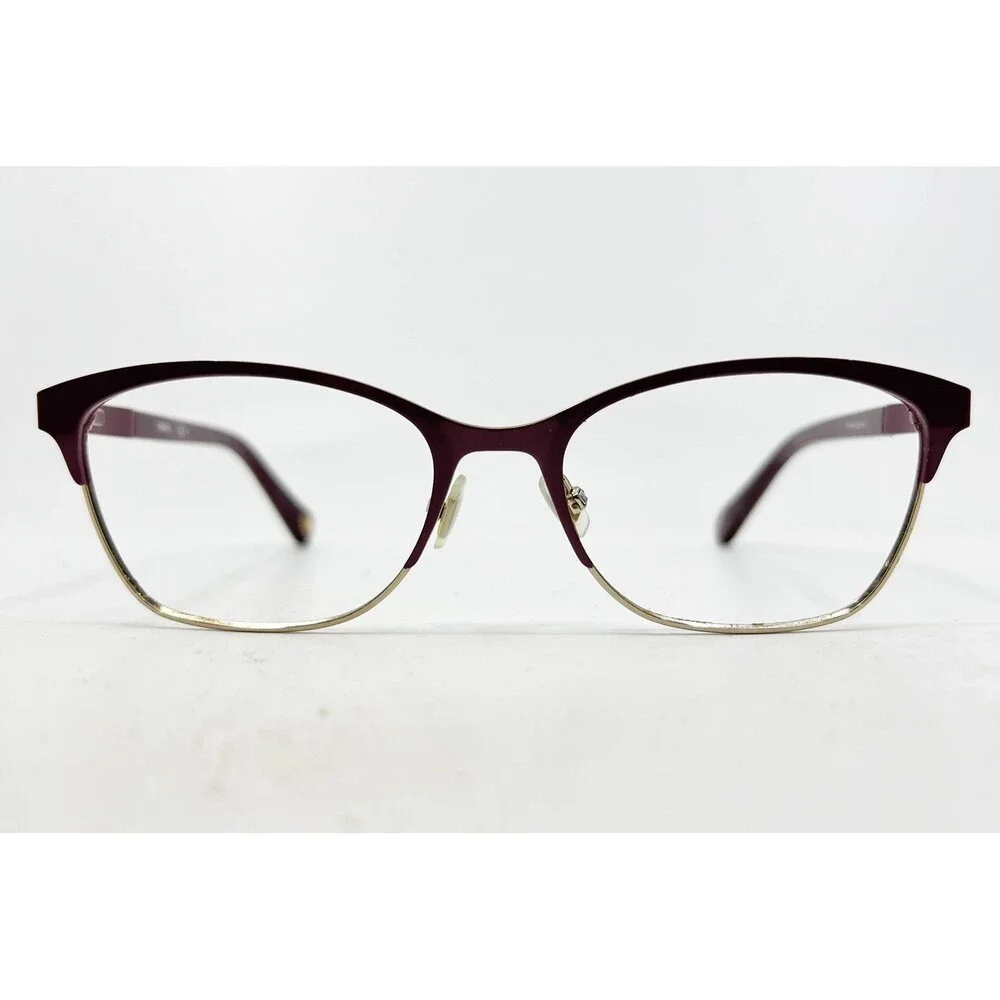 Fossil Eyeglasses Womens Burgundy FOS 6059 OJD 52-17-140 Cat Eye Frames